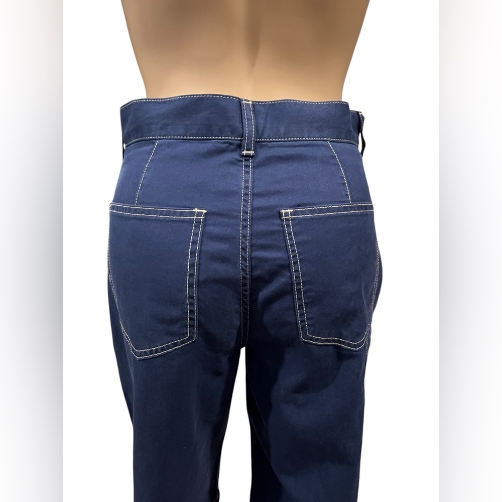 Polo Ralph Lauren Pant Womens Cotton Twill Utility Navy Straight Leg Size 2 - Picture 9 of 16